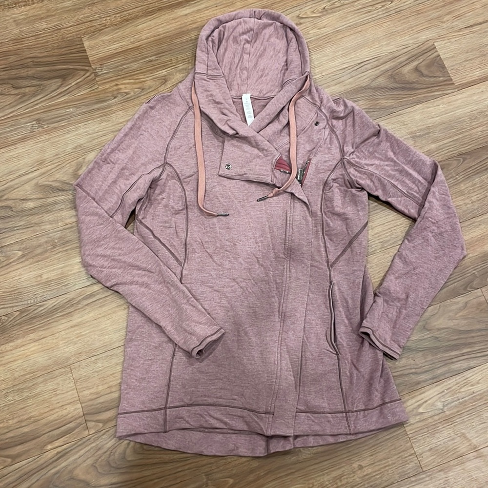 Lululemon lilac purple zip up sweatshirt with high neck